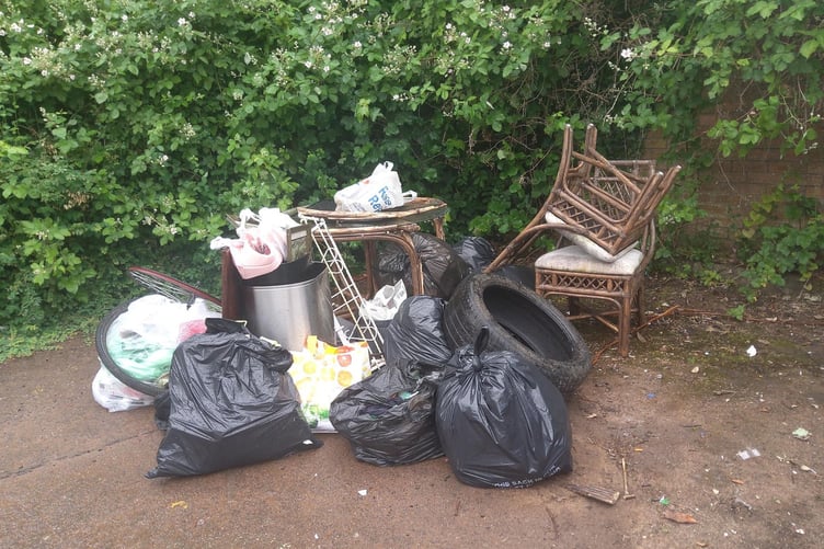 Rubbish found dumped in Newent