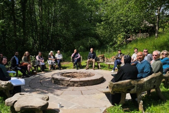 Representatives of inner-faith groups gathered at the Asha Centre.