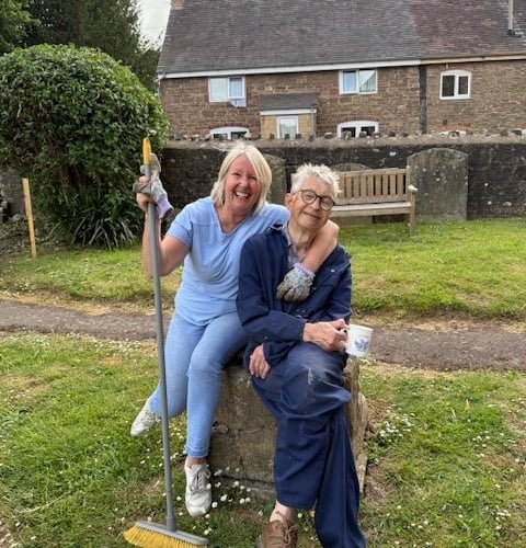 Tina Coull - organiser with Fellow friend Bill Reay