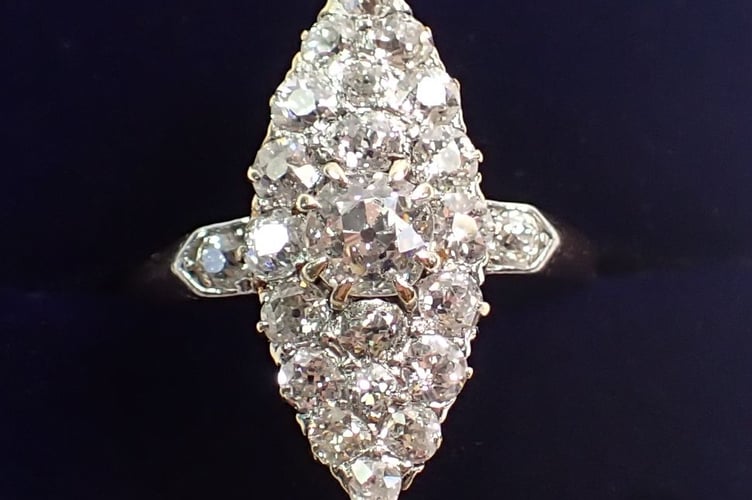 A diamond Marquise form ring