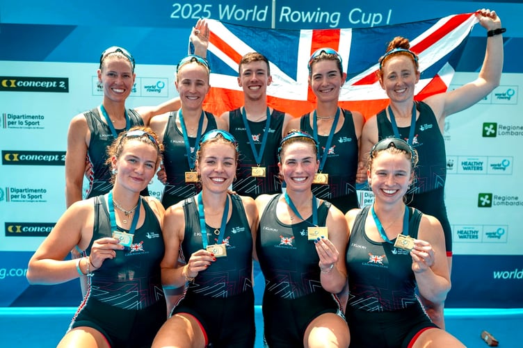 Jack Tottem steered the GB women's rowing eight to World Cup regatta success in Italy