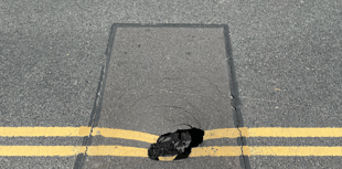 Dangerous hole on Monnow Street