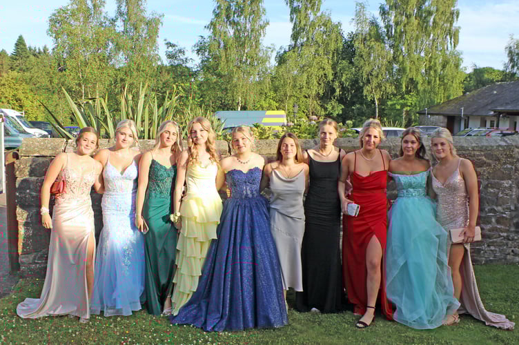 Some of the girls in their fabulous dresses.
