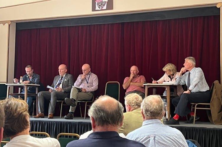 The public meeting called to discuss safety on the A48 at Westbury.
