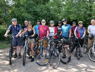 Councillors join cyclists  to take on the Newent Loop
