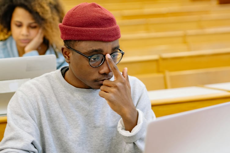 Student in lecture