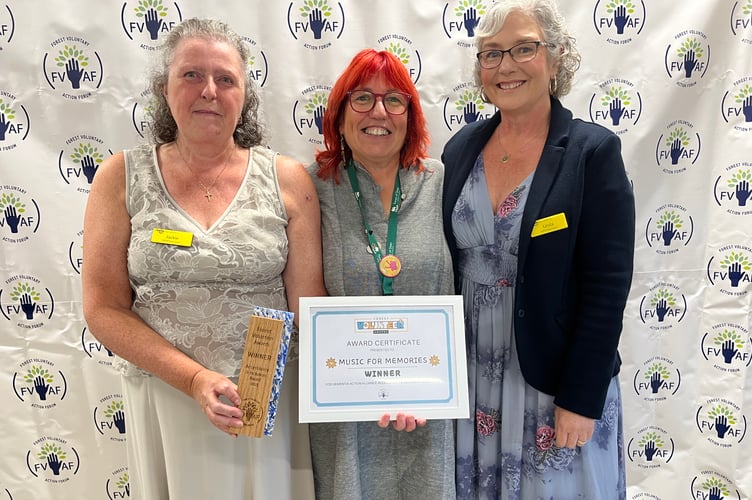 Linda Fuggle-Jones (left) and Linda Beckett of Music for Memories with Lena Maller of the Dementia Action Alliance (centre).
