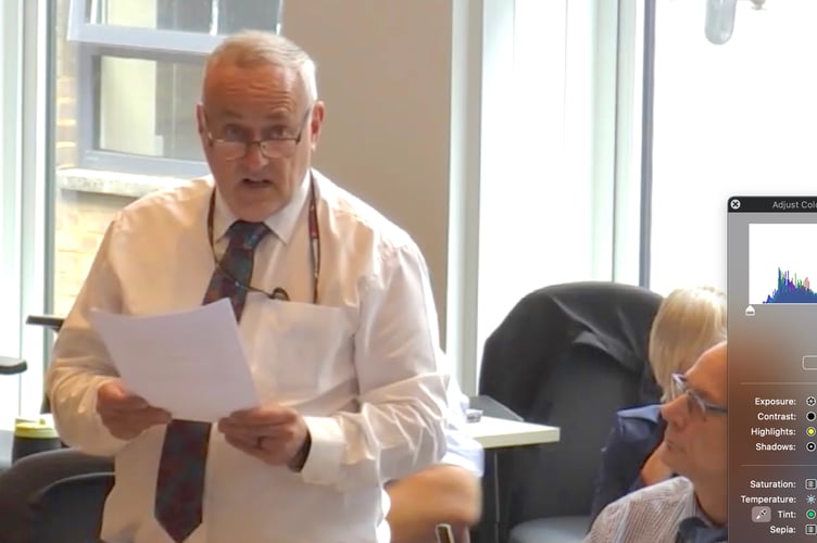 Cllr Mark Howard puts his motion to Gloucestershire County Council
