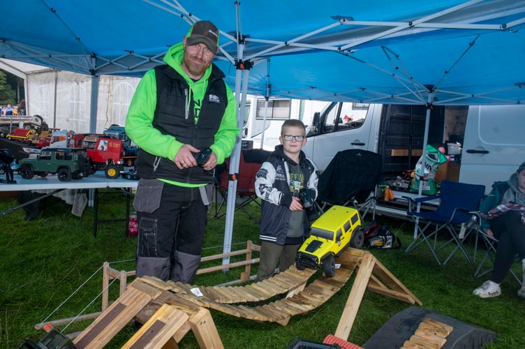 Scott and Leo Smith of Infinite RC demonstrating radio-controlled models