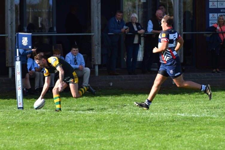 Nathan Brooks opened the scoring for Newent. Picture Georgina Gardner.