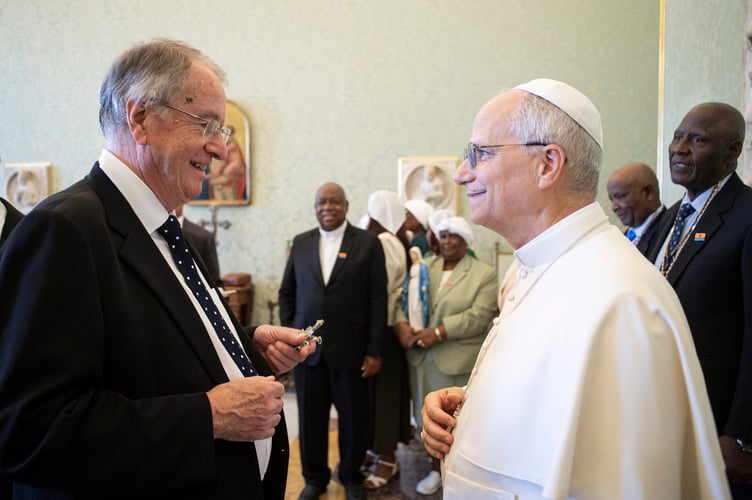 Richard Gifford meets His Holiness the Pope.
