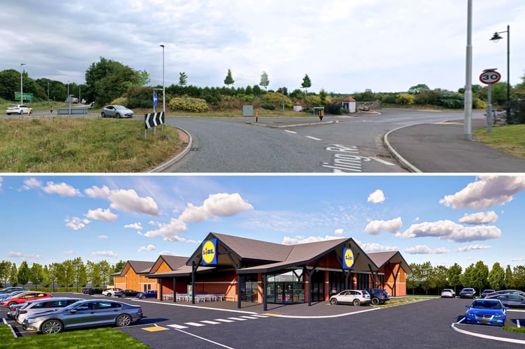 Lidl are targeting a new store on land previously targeted by McDonalds for a drive through restaurant