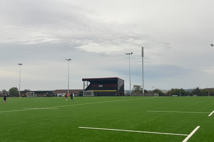 Cinderford’s new artificial pitch and freshly painted stand