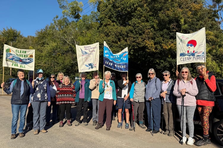 Members of English Bicknor WI with their banners.