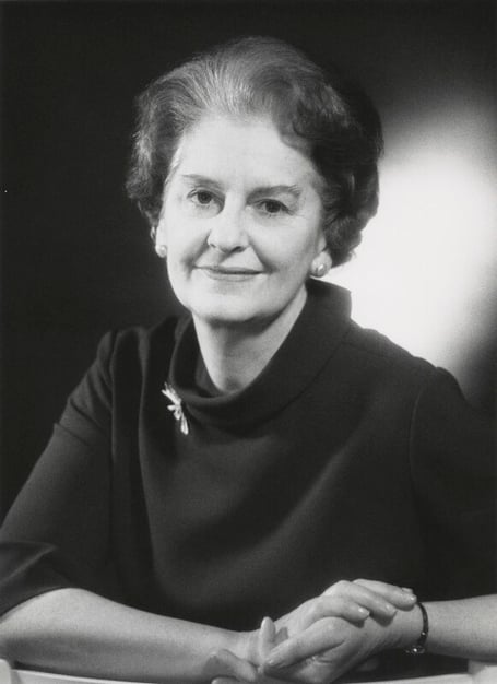 Dame Muriel Powell by Godfrey Argent, bromide print, 25 November 1969Commissioned, 1969, CC BY 3.0 <https://creativecommons.org/licenses/by/3.0>, via Wikimedia Commons