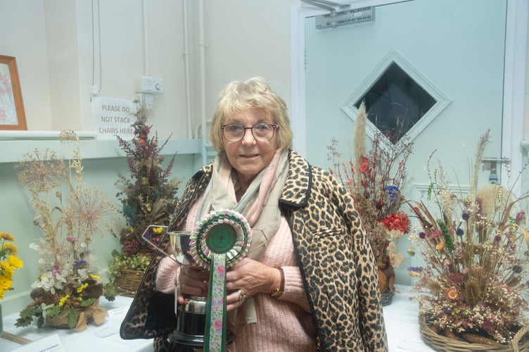 The Ken Price Cup for best use of garden plant material in an arrangement was won by Valerie Betty.
