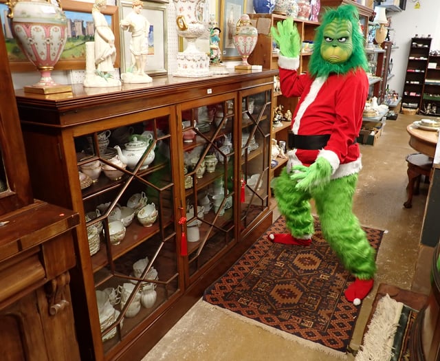 The Grinch pays a pre Christmas sale visit to Smiths
