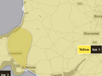 Met Office issue yellow weather warning for ice overnight