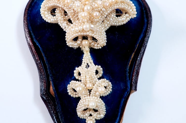Victorian Seed Pearl Brooch