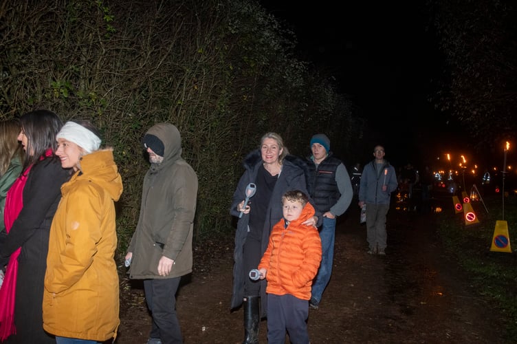 The parade makes it way to the abbey