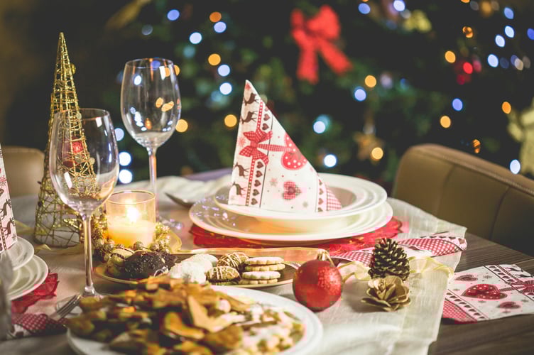 Christmas food stock image
