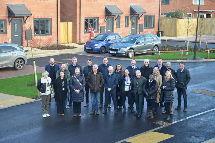 The Two Rivers Housing team with project partners at Johnstone Close.