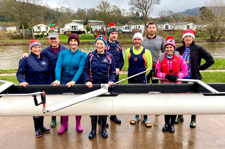 Rowers took to the Wye in festive kit