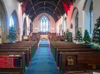 Christmas tree festival at Tidenham Church