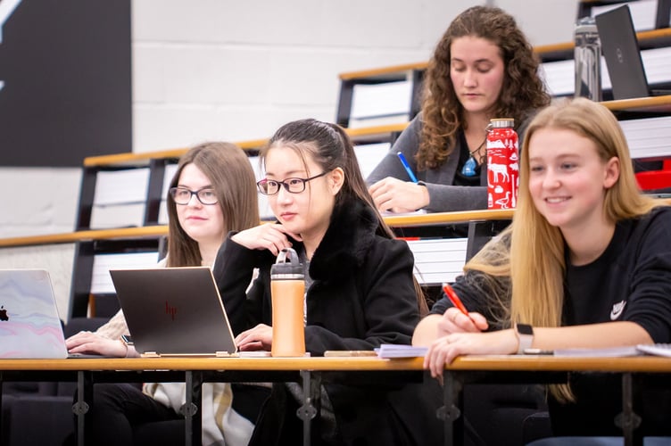 A psychology lecture at Hartpury University.