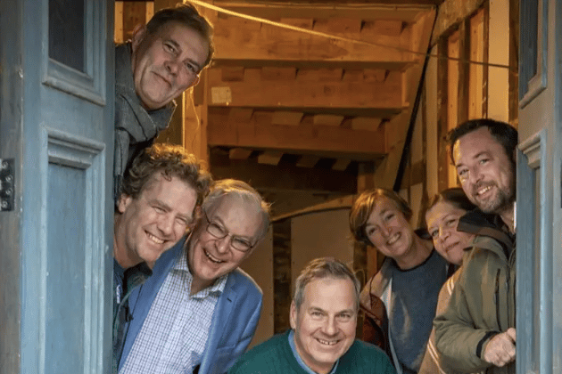 Members of the Brockweir Inn Community Benefit Society after completing the community purchase of the historic inn in 2024.