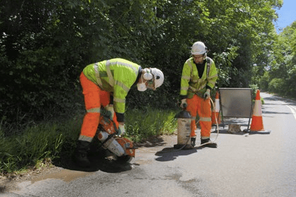 Forest of Dean residents were urged by Gloucestershire County Council to report road defects as winter weather continued to damage local roads.