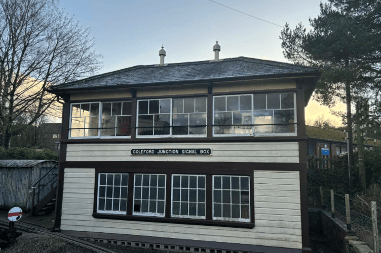 The Coleford signal junction box, now carefully preserved by volunteers.