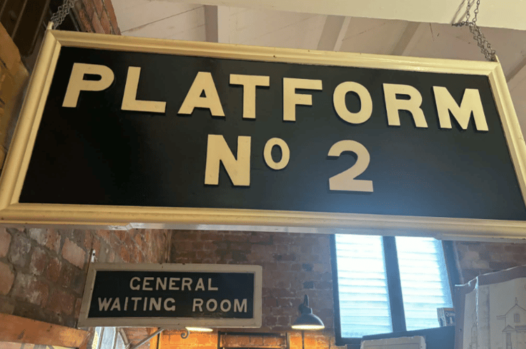 An original Great Western Railway platform sign from Coleford station.