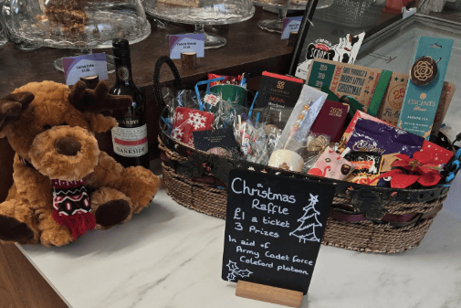 The generous prize donated by Bicky’s, helping support Coleford Platoon cadets and their activities.