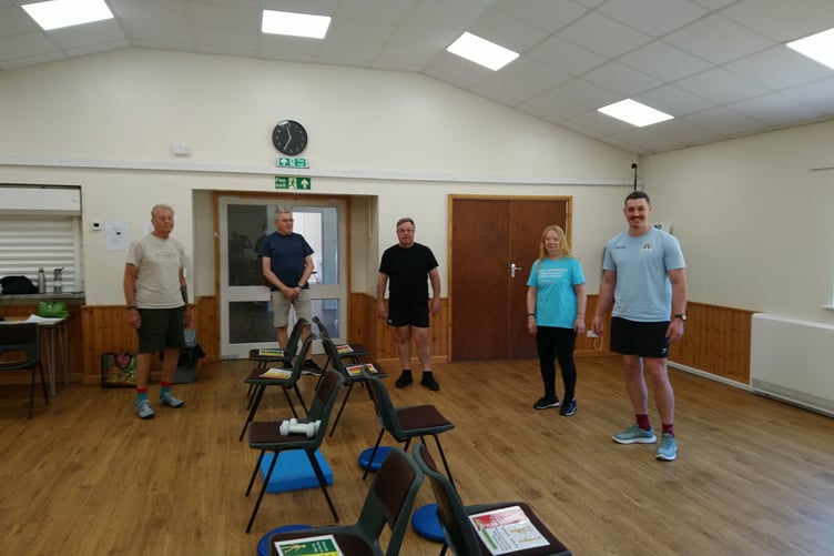 Members of the healthy lifestyle exercise class at Mitcheldean Community Centre, part of Forest of Dean District Council’s exercise referral programme