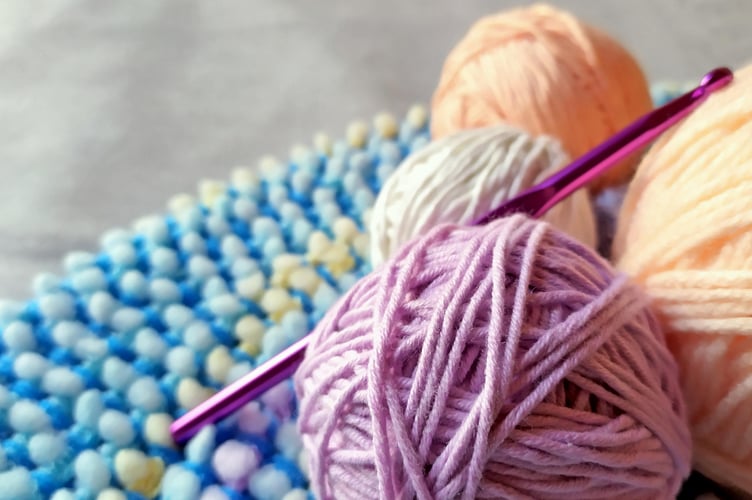 Knitting stock image