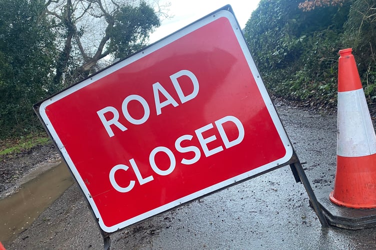 Generic road closed sign. Photo TindleNews/StevePope