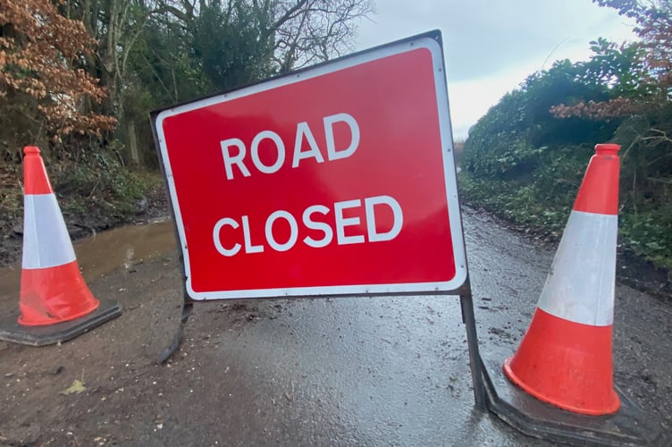Generic road closed sign. Photo TindleNews/StevePope