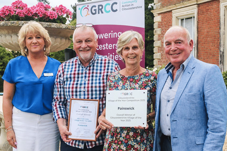 WINNERS: Last year’s overall Gloucestershire Village of the Year winners, Painswick, pictured after being announced as the top village at the county awards ceremony.