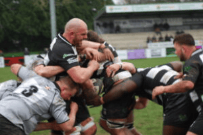 Lydney in action during their clash with Launceston.