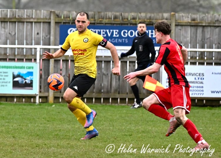 Tyler Weir scored for Newent Town. File photo: Helen Warwick Photography