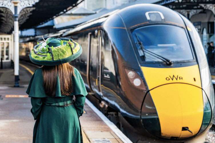 Cheltenham Festival racegoer Matilda Been wears a bespoke GWR hat