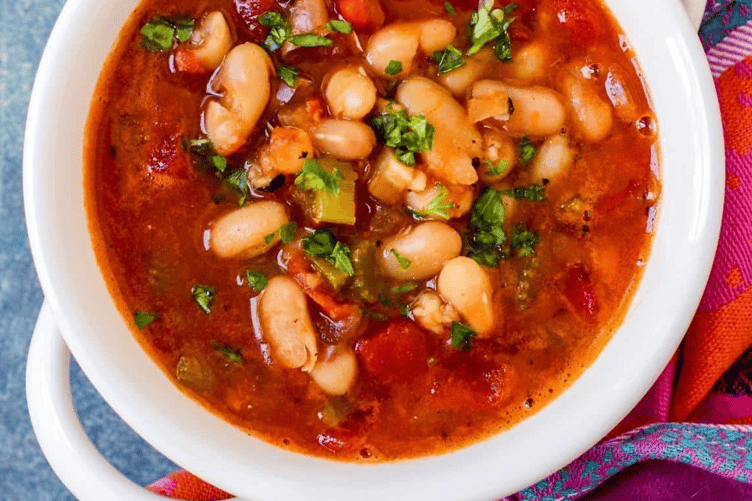 Budget-friendly vegetable soup packed with beans