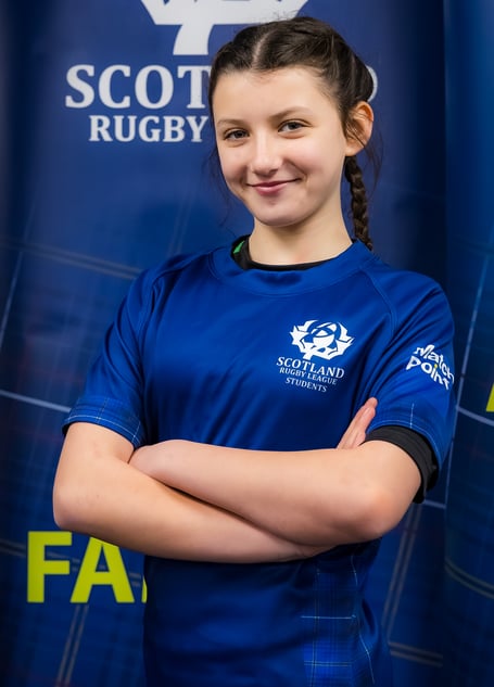 Mirren Bennie has been selected for the Scotland Rugby League development programme. Photo by  Steve Bitcliffe