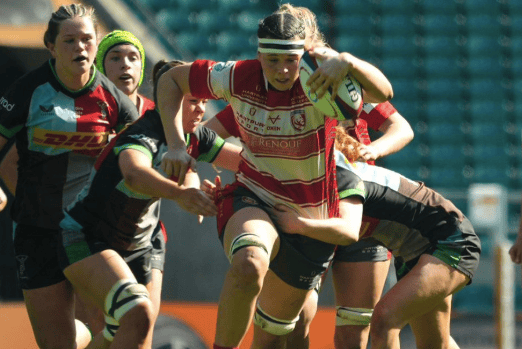 Hartpury College drive forward during the final against Worthing College.