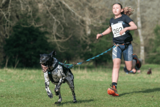 Daisy O’Donnell and her dog Wiz secured a national silver medal in the BSSF canicross championships