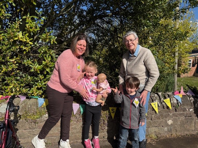 Donna Bailey and her granddaughter and great grandchildren