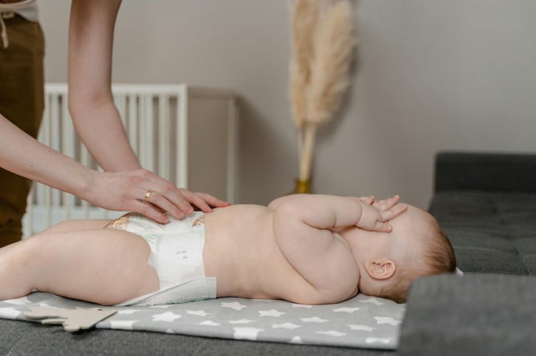 Baby nappy change