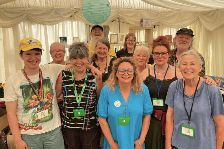 FOREST EXCHANGE: Volunteers and organisers at the free community swap event offering household goods, clothing and toys.