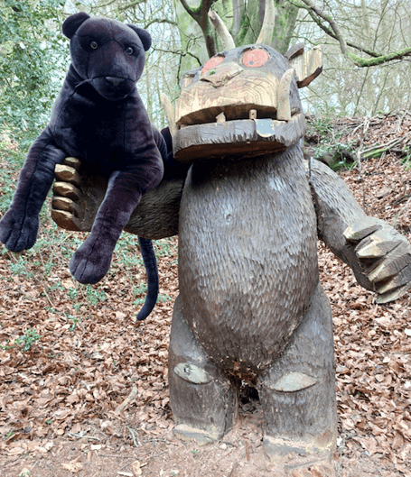 The Gruffalo gets a close encounter with a big cat at the Dean Heritage Centre